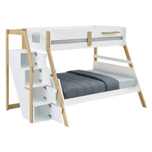 Ethan Single Over Double Bunk Bed with Staircase